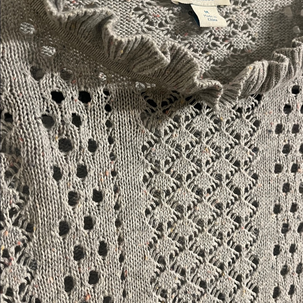 Sundance open knit ruffle neck top - Picture 4 of 9